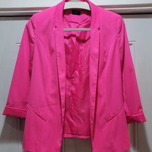 Neon pink lightweight blazer